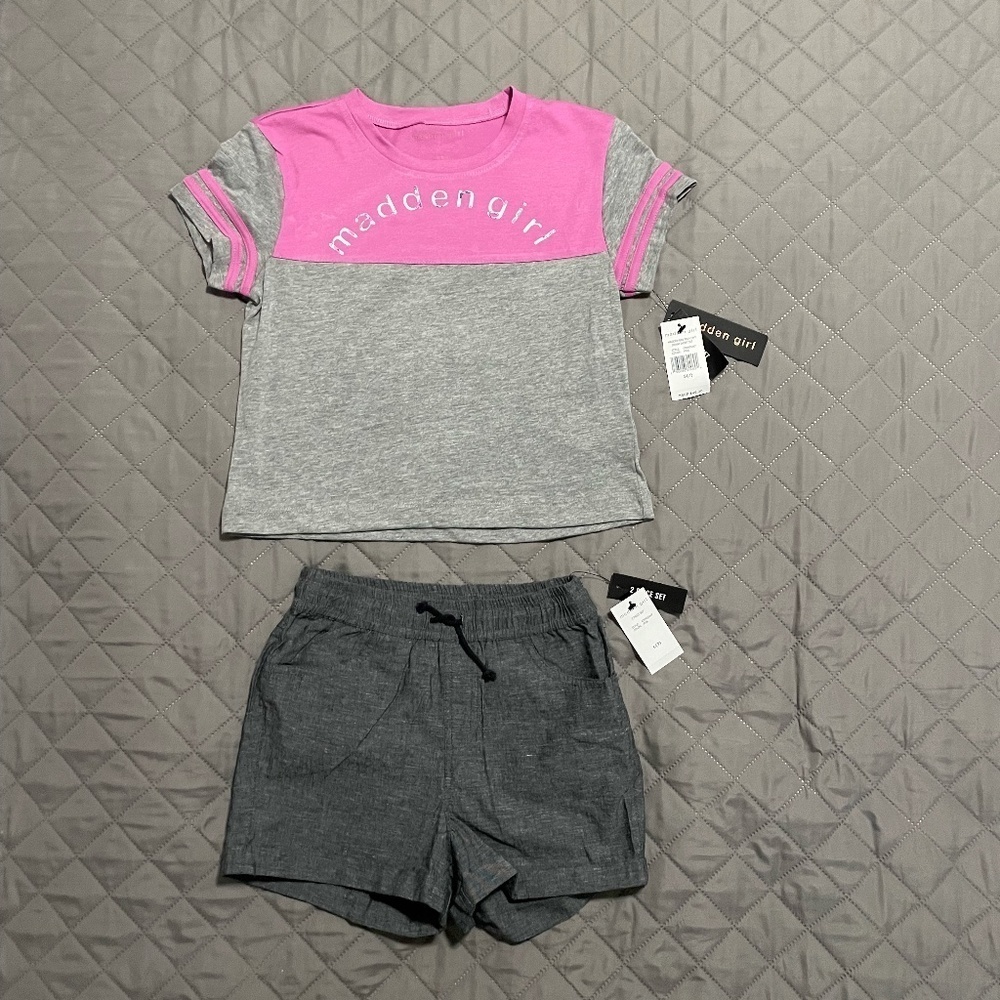 Madden Girl Tee Shirt & Shorts - 2 Piece Set.  Various Sizes